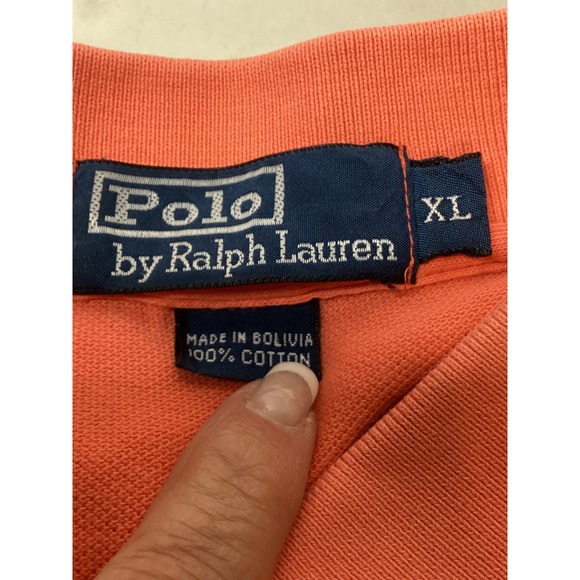 Polo Ralph Lauren XL Yellow Coral Polo Shirts Classic Fit Cotton Menswear - Picture 11 of 14